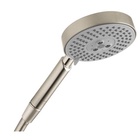 Shop Hansgrohe Hg Shower Brushed Nickel 3 Spray Rain Handheld Shower At