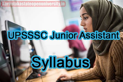 Upsssc Junior Assistant Syllabus Out Pdf Exam Pattern Prelims