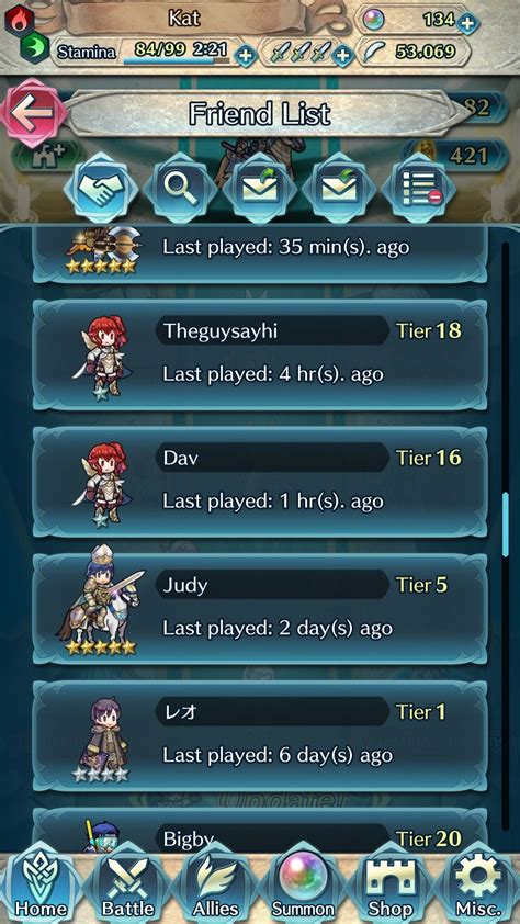 Friends List Bug Friends List Fire Emblem