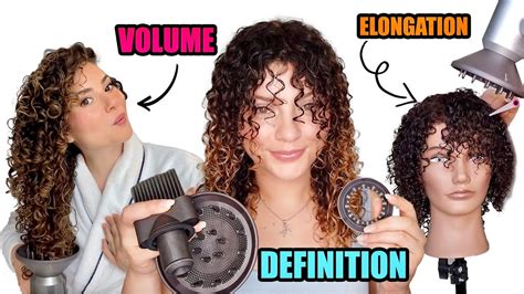 3 Of The Best Ways To Diffuse Curly Hair For Definition Volume Or Elongation Youtube