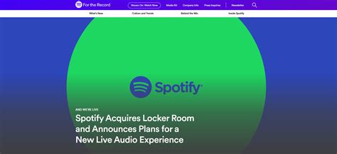 Spotify Acquires Live Audio Platform Locker Room