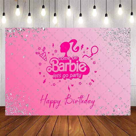 Barbie Princess Backdrop For Photography Children Kids Girls Birthday Pink Background Photoshoot ...