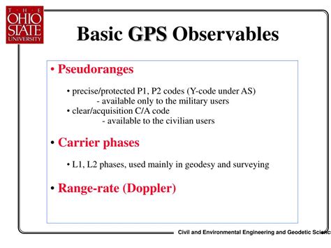 Ppt Part Iv Types Of Gps Observable And Methods Of Their Processing Powerpoint Presentation