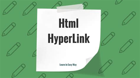 Html Hyperlink Learn In Easy Way Web Development Part 10 Youtube