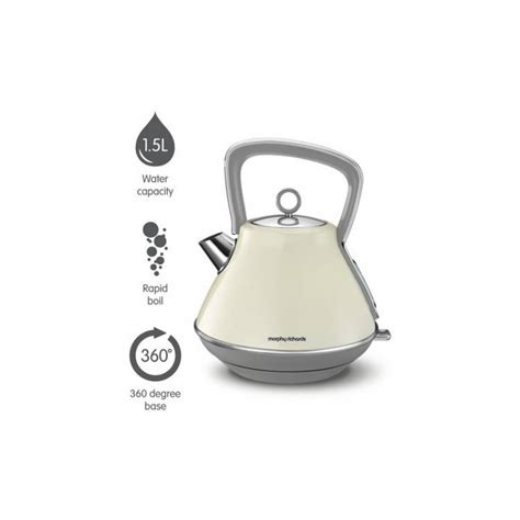 Morphy Richards Evoke Pyramid Kettle Cream Gmv Trade