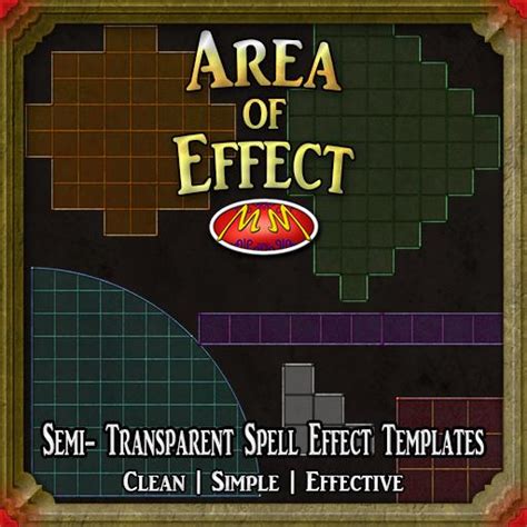 Area Of Effect Spell Templates Art Pack Roll20 Marketplace Digital