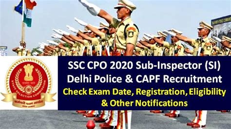 SSC CPO 2020 Sub Inspector SI Exam From 23rd Nov Admit Card Released