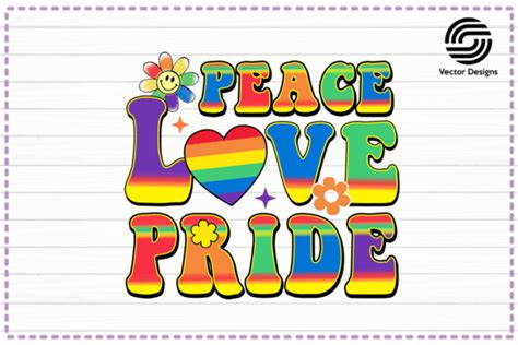 Peace Love Pride Sublimation Lgbt Png Graphic By Vector Designs