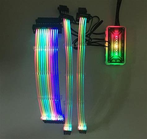 Dây Nguồn Nối Dài 8 Pin VGA Coolmoon Led RGB 16 Triệu Màu Đồng Bộ Hub