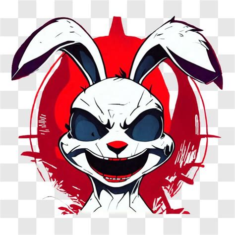 Download Smiling Bunny On Angry Red Background Pngs Online Creative