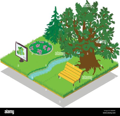 Parkland Concept Banner Isometric Style Stock Vector Image Art Alamy