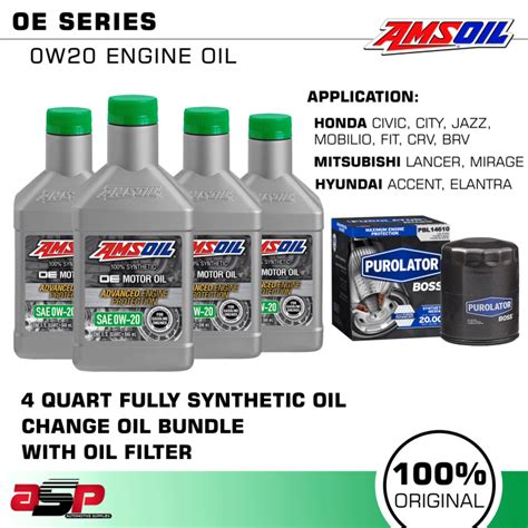 Amsoil Oe W Synthetic Motor Oil Quarts Bundle For Honda City