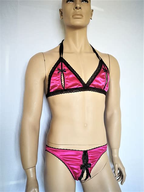 Sissy Lingerie Mens Lingerie Set Drag Queen Mens Thong Etsy