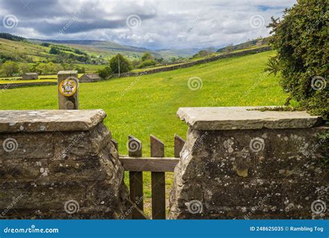 On The Coast To Coast Long Distance Footpath Walk At Muker In Swaledale