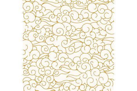 Oriental Clouds Pattern By Vectortatu TheHungryJPEG