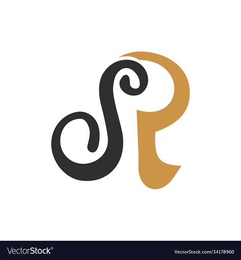 Initial Letter Rs Logo Or Sr Design Royalty Free Vector