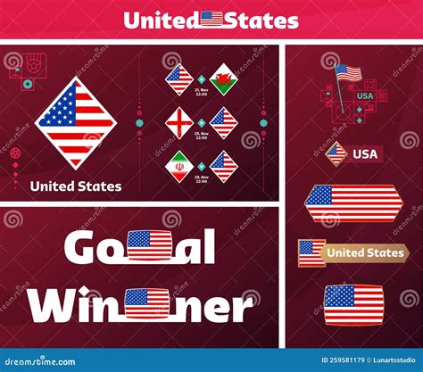 Usa National Team Design Media Kit Graphic Collection 2022 World