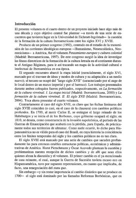 Pdf La Formacion De La Cultura Virreinal Int Pre Colocacion Entre