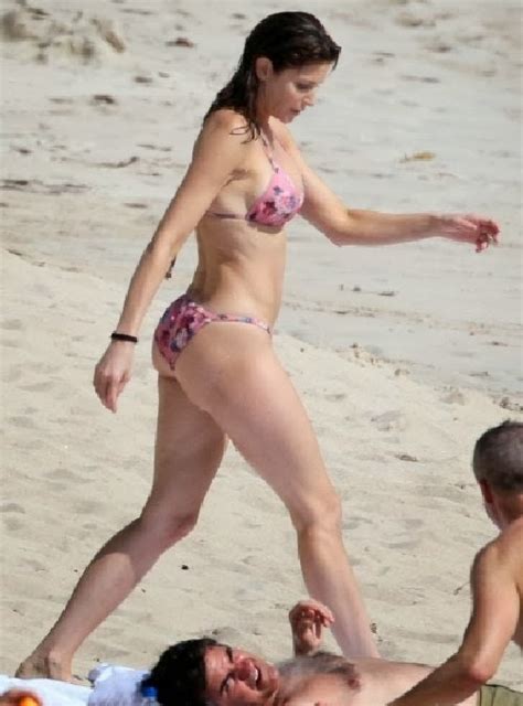 Stephanie Seymour Flaunts Her Red Bikini Anatomy And Tattoo In St Barts