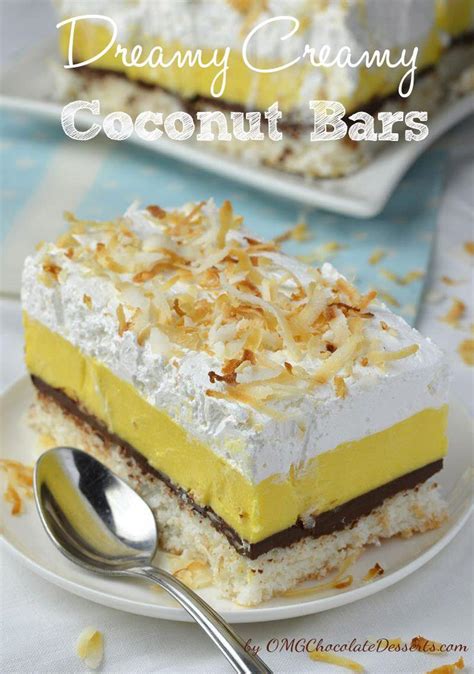 Dreamy Creamy Coconut Bars Easy Chocolate Coconut Dessert Recipe