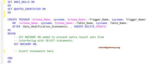 How To Create Trigger In Sql