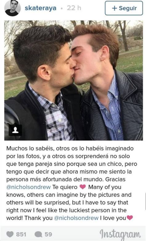 Ojal Mi Beso En Instagram Ayude A Otros Deportistas Gays Verne El Pa S