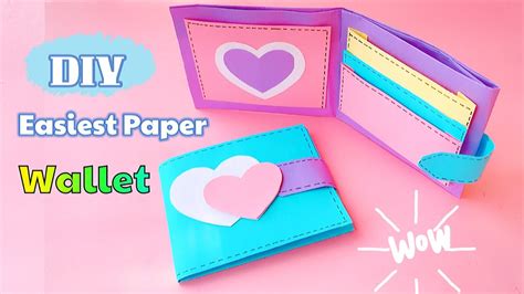 How To Make Paper Wallet Easy Paper Wallet Tutorial Papercraft