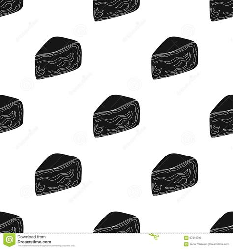 Camembertdifferent Kinds Of Cheese Single Icon In Black Style Vector