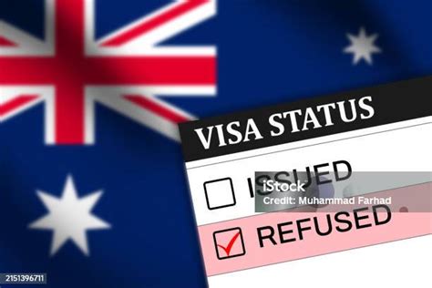 Visa Rejected Status With Australian Flag In The Backdrop Austrlia Visa