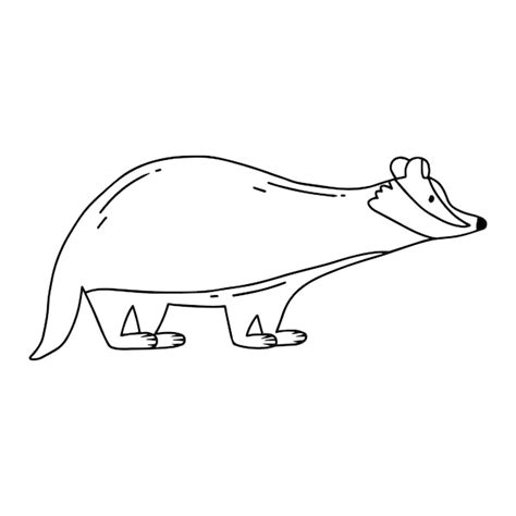 Premium Vector | Badger illustration isolated on white background cute ...