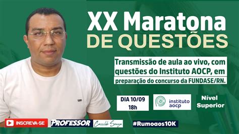 Prof Cassildo Souza Xviii Maratona De Quest Es Banca Instituto