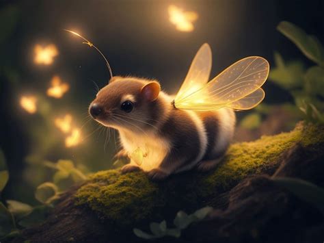 Premium AI Image | beautiful cute firefly animal