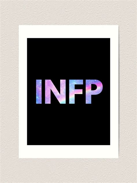 Infp Galaxy Rainbow Pastel Black Mbti Merch Art Print By Lamweixing