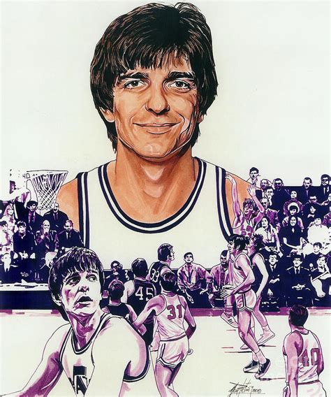 Pistol Pete Maravich Drawing by Neal Portnoy