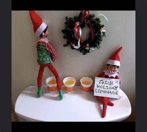 Elf Peed Lemonade Awesome Elf On The Shelf Ideas Elf Elf Antics