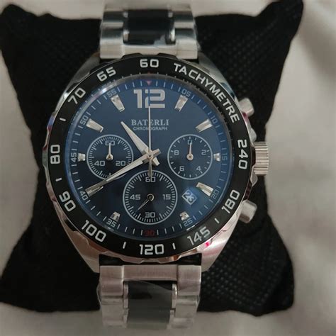 Mens Watch Japanese VK Chronograph Movement Quartz Wristwatch Solid