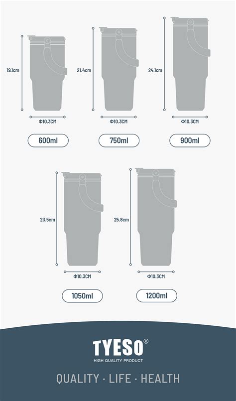 Tyeso Ts Ts Ts Ml Ml Ml Vacuum Insulated Tumbler Keep Cold And Hot With