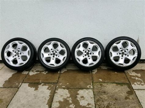 4 X GENUINE FORD MONDEO MK4 TITANIUM X 18 5 STUD 5 SPOKE ALLOY WHEELS