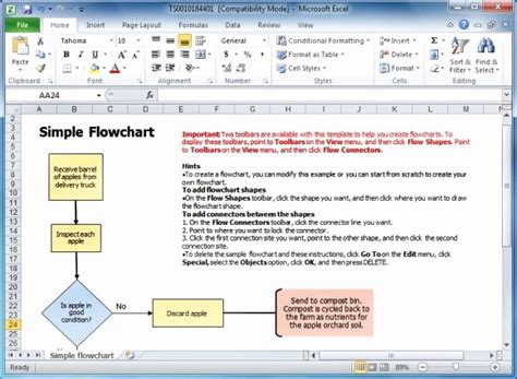 40 Flow Chart Excel Template | Markmeckler Template Design