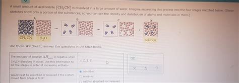 Solved A Small Amount Of Acetonitrile Ch Cn Is Dissolved Chegg