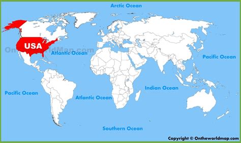 Estados UNIDOS Mapa Del Mundo Estados UNIDOS En El Mapa Del Mundo