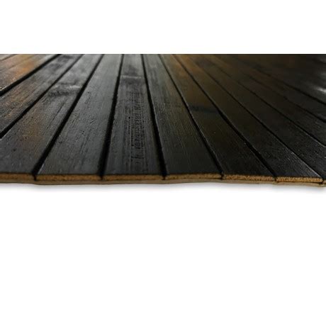 TAPIS De Cuisine En Bois Bambou WOODY Rejoint BLACK Mesure Cm 50x75