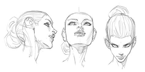 How To Draw Dynamic Heads Faces In Perspective Drawing Downward