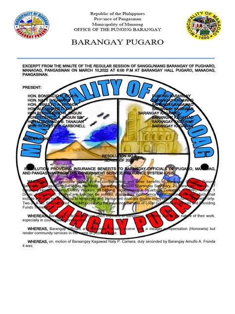 Barangay Certificate Pdf