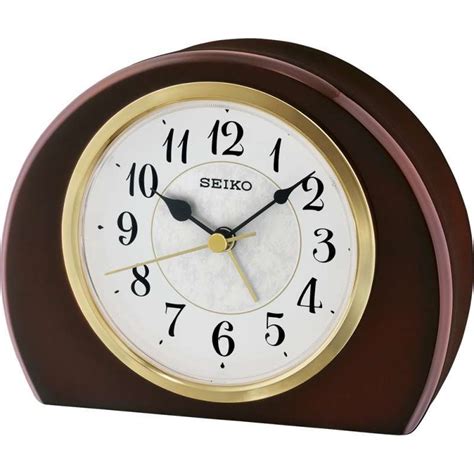 Promo Jam Meja Seiko Qxe B Original Wooden Beep Alarm Mantle Clock