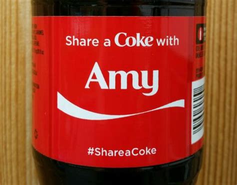 Share A Coke With Amy Personalized Name Coca Cola Collectible Bottle