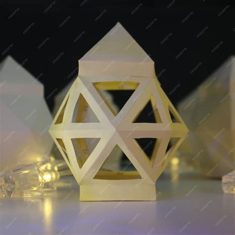 premium photo  white cube   triangle shaped design