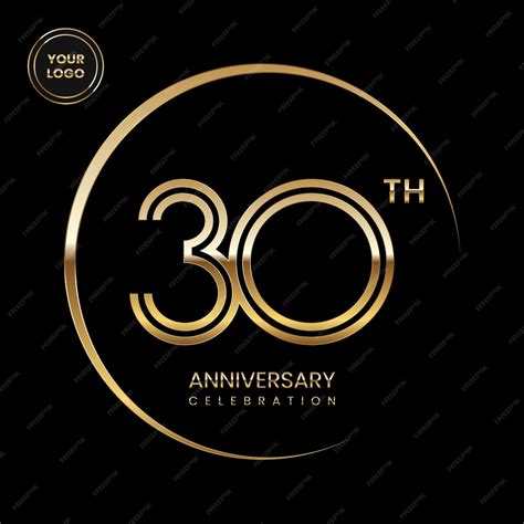 Premium Vector 30th Anniversary Logo Anniversary Logo Design With Golden Number Line Art Logo