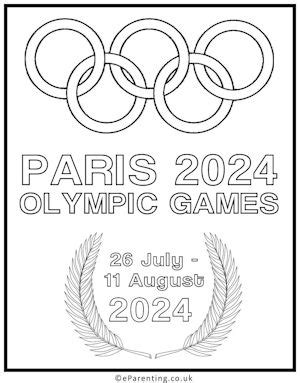 Paris 2024 Olympics Colouring Picture Olympic Crafts Olympics