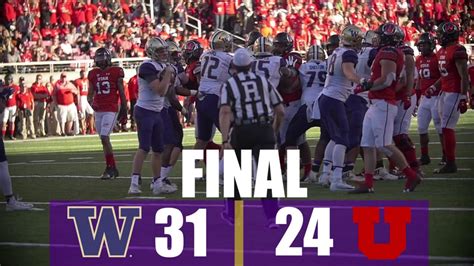 Uw Huskies Vs Utah Utes Football Highlights 102916 Youtube